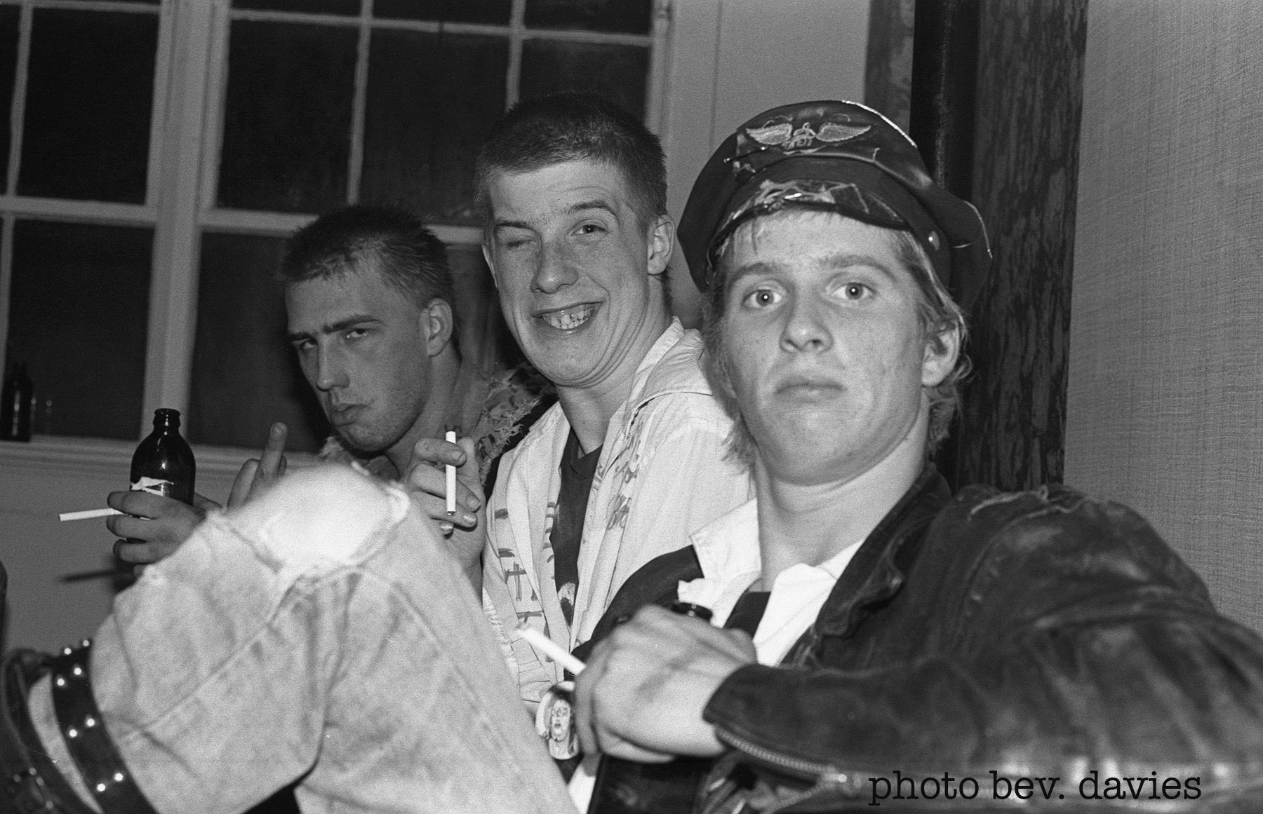 Randy Rampage with D.O.A. members backstage.
